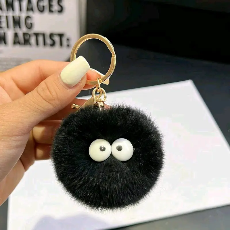 Keychain Bagchain Pom Pom Bulu Ganci Gantungan Kunci Lucu 1