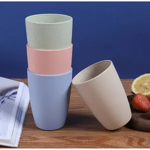 Gelas Plastik Gandum Serbaguna Gelas Minum Teh kopi Multifungsi Gelas kumur Tebal Food Grade