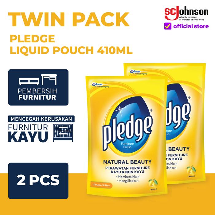 Gambar (TWIN PACK) Pledge Liquid Pouch 410ml – Pembersih & Perawatan Furniture Cair dari SC Johnson & Son Indonesia Kab. Tangerang Tokopedia