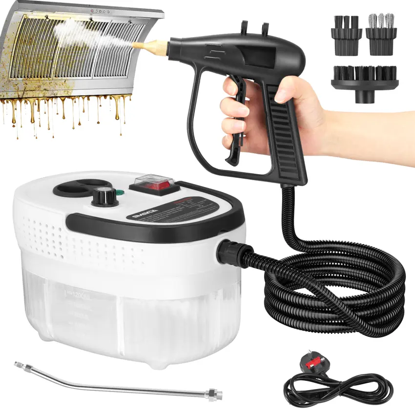 2500W High Pressure Cleaner for Cleaning, 15s Fast Heating Portable Cleaners Home Use, Clean Steamer Upholstery Kitchen Bathroom Grout and Tile Car Detailing