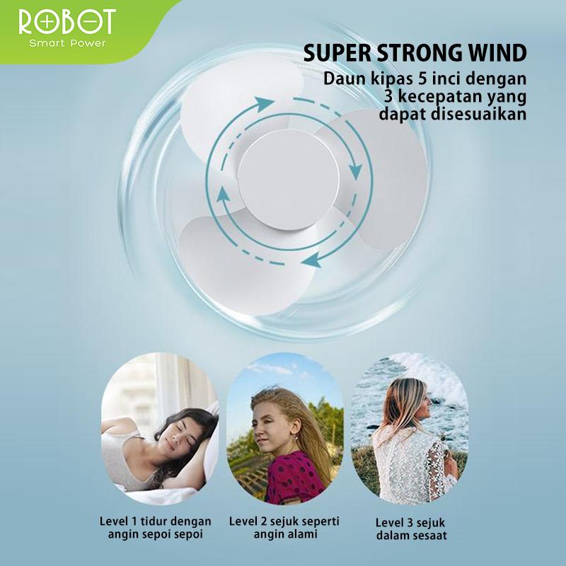 ROBOT RT-BF14 2000mAh 5 inch Rotateable Rechargeable Led Illuminated  OriGaransi Resmi 1 Tahun (RT-BF14) [ BISA COD ] Lighting 3