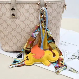 Sosialita Bag Charm Tassel Scraf and Small Elephant Gantungan Tas Wanita