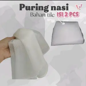 (MEKIA) Paket Hemat (2) Pcs Puring Nasi Saringan Nasi Kitchenware Putih UK 60×60 CM