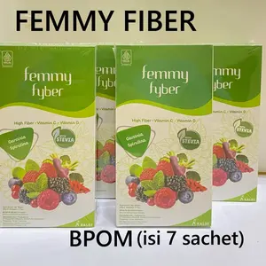 Femmy Fyber Minuman Fiber Tinggi Serat Rendah Kalori Rasa Mix Berry