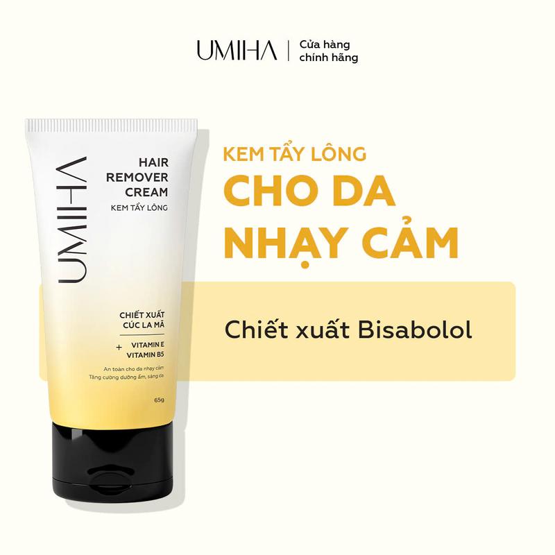  Kem tẩy lông body chiết xuất Cúc La Mã 65g UMIIHA dành cho da nhạy cảm tẩy lông chân tay lông nách lông vùng kín 