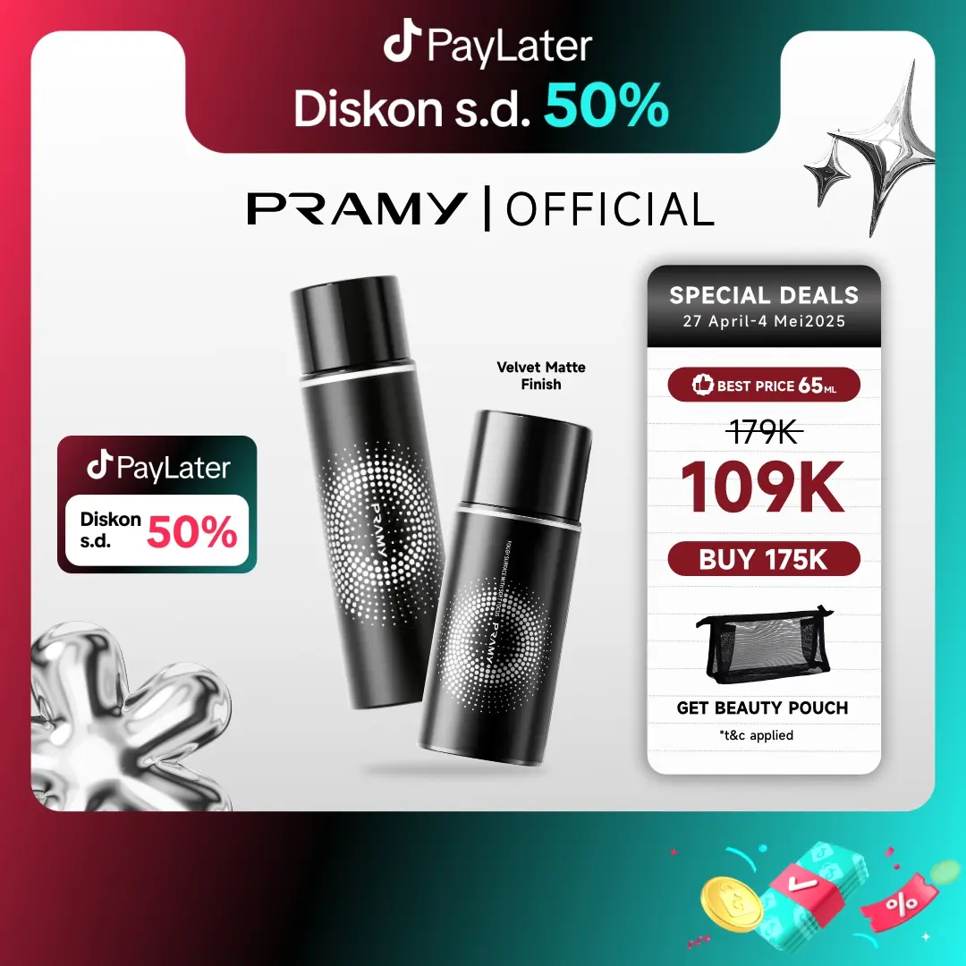 Pramy Moisturizing Setting Spray Matte Finish – All Size | Long Lasting Makeup Hingga 12 Jam | Moisturizing Flawless Micro Fine Mist |  Melembabkan Kulit dan Mengontol Minyak Berlebih | Primer Fixing Spray Oil Control