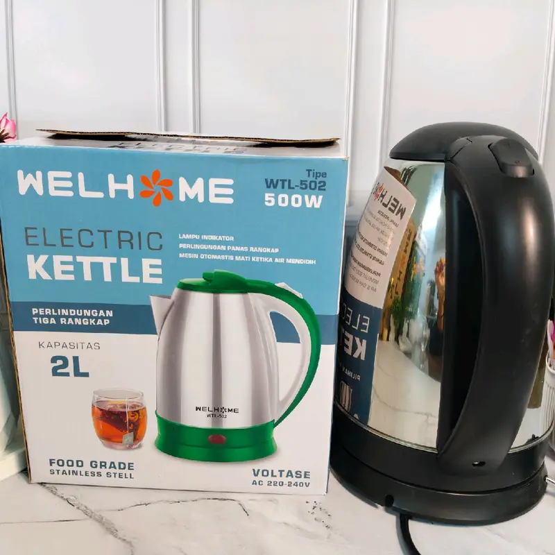 TEKO LISTRIK WELHOME | WLT-502 PEMANAS AIR KETTLE LISTRIK 1