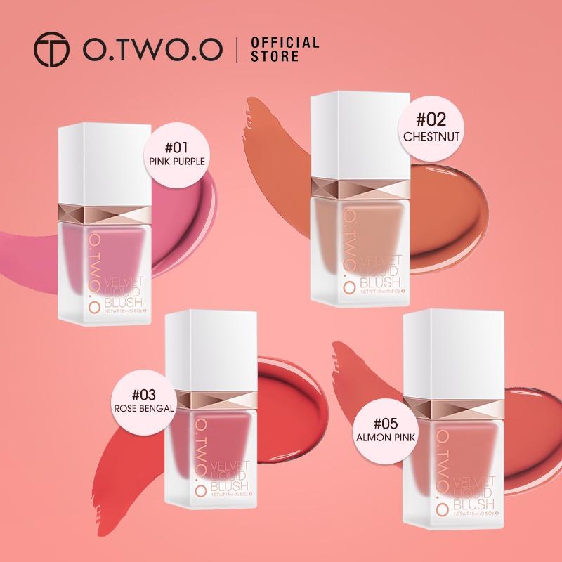 Product Introduction of O.TWO.O cairan alami blush sutra dan makeup pemerah pipi merah halus 10