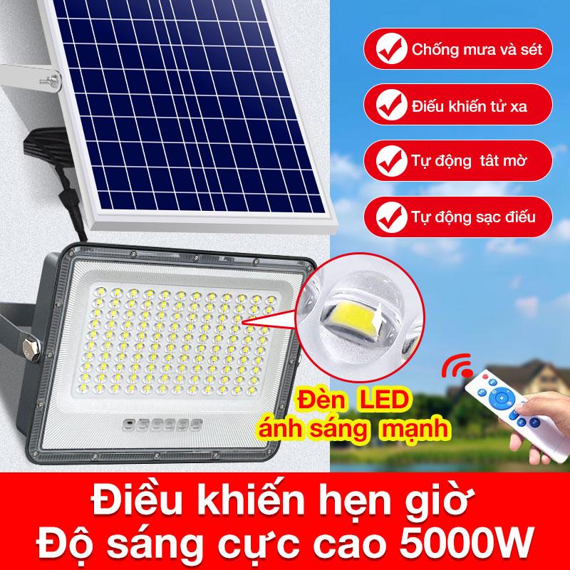  《Đền bù khi bị vỡ》Đèn Năng Lượng Mặt Trời LED M12-5000W Cảm Biến Ngoài Trời Đường Năng Lượng Tiết Kiệm Điện 120 Pin 15000mAh Chống Thấm IP67 Kích Thước 295x223mm 