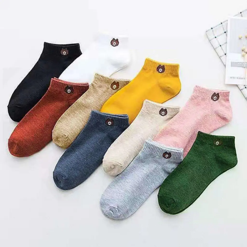 ABBIGAIL  KAOS KAKI WANITA UNISEX PENDEK FASHION POLOS WARNA WARNI LUCU WARNA WARNI NYAMAN DIGUNAKAN FASHION STYLE OUTFIT 9046 Dewasa Motif