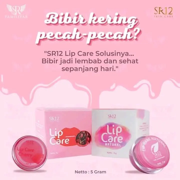 Lip Care Cherry & Natural| Merawat Bibir Kering & Pecah-pecah