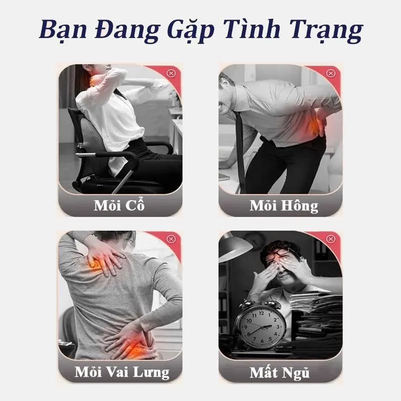 Máy Massage Cổ Vai Gáy Hồng Ngoại 20 Bi Xoay, Gối Matxa Đa Năng 3 Cấp Độ Có Đảo Chiều 1