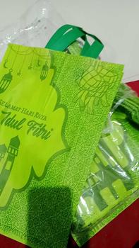 Product Review of isi 12 Tas Parsel Idul Fitri standar grosir / Goodie Bag Idul Fitri / Kantong Snack Souvenir parsel lebaran / tas lebaran idul fitri / tas kain lebaran from S**5 0