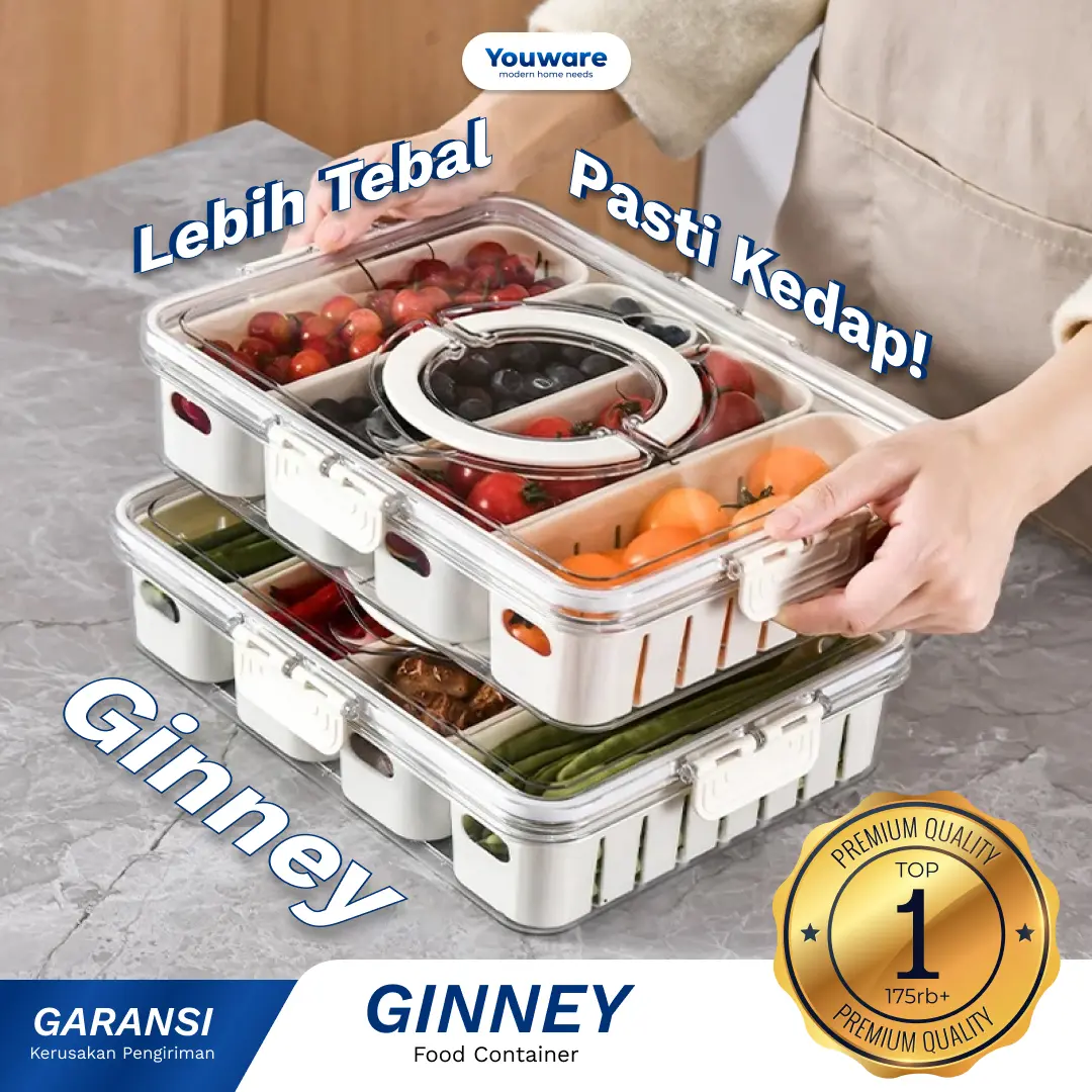 [TERLARIS] Ginney - Kotak Penyimpanan Kulkas Food Container Wadah Penyimpanan Tempat Penyimpanan Makanan