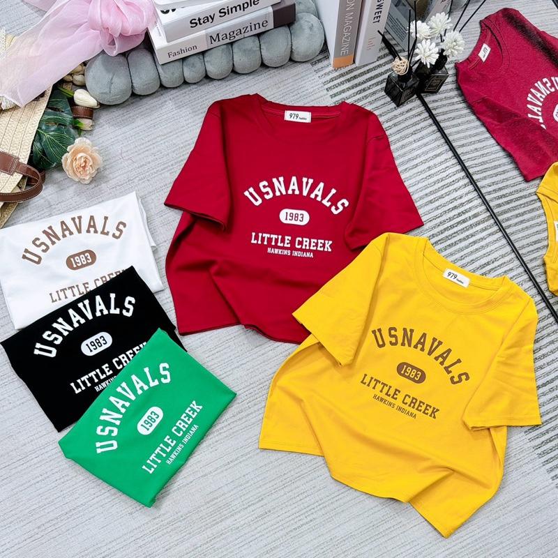 Áo Thun Nữ Croptop In Chữ Usnaails Little Creek [Mã A145][Croptop USNA] - Form Vừa Freesize 40-55kg & Rộng 56-73kg - Chất Liệu Cotton Co Giãn 4 Chiều Mềm Mịn Thoáng Mát - Min Store