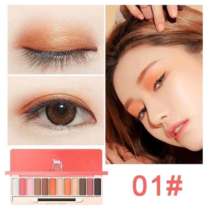Colour Geometry LM Eyeshadow 12 Warna Long Lasting Waterproof Pallete Eyedhadow 7