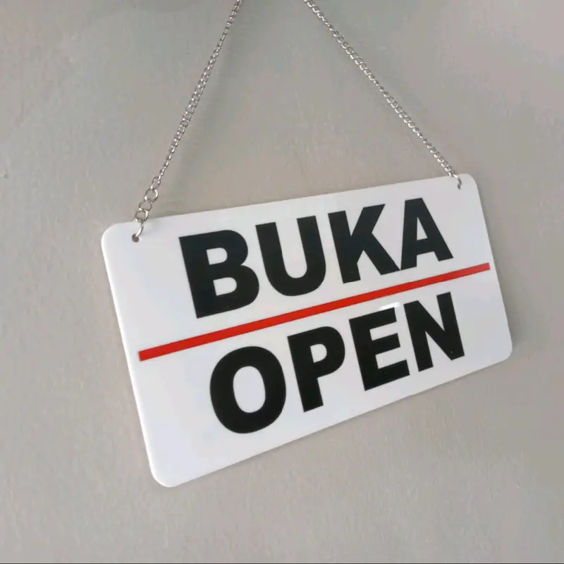 Sign Buka Tutup - Tanda Open Close Gantungan 1