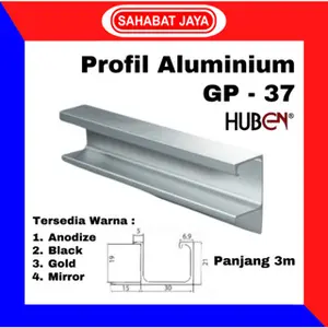 HUBEN Profil Frame Handle Alumunium Aluminium GP 37 GP37 GP-37