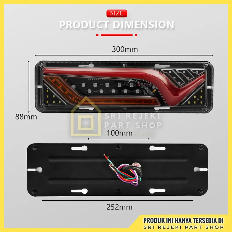 1 Set StopLamp Pick Up Variasi Model Blitz / V 12 Volt Stop Lamp Lampu Belakang L300 Futura Carry 10 Grand Max Panther DLL 3