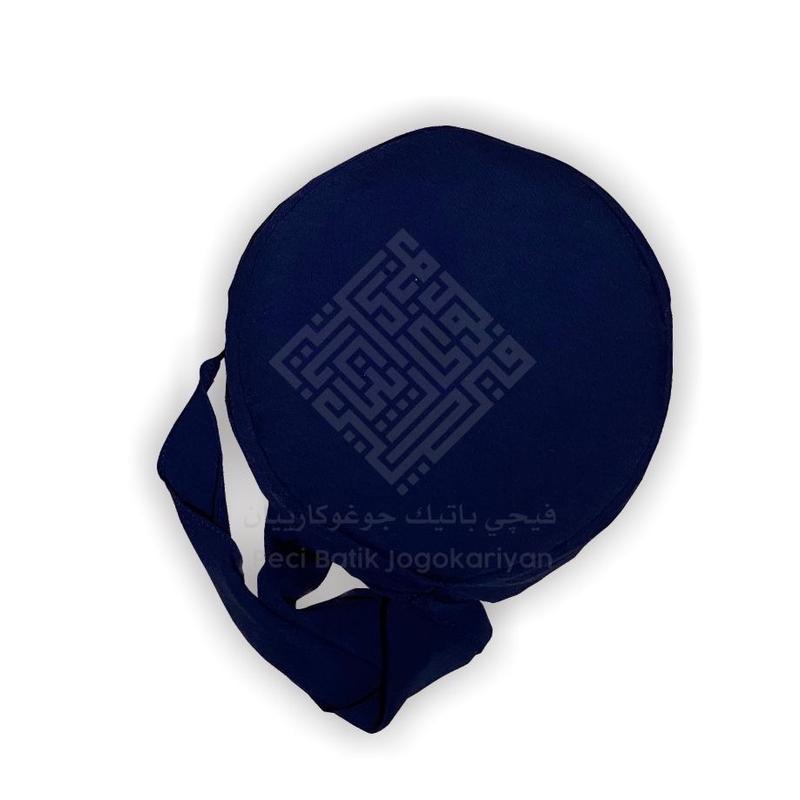 Peci Batik Jogokariyan - Motif Biru Dongker - PECI POLOS - Songkok Muslim Keren 3