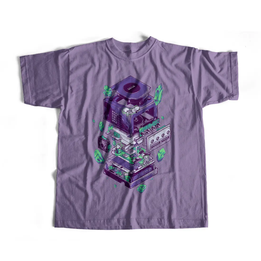 Exploded Console Series - GameCube T Shirt I RaisinKats by The Lazy Monday Retro Kaos
