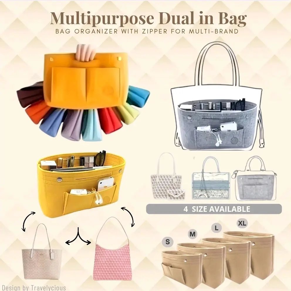 New Concept Dual in Bag / Multifunction Bag / Daleman Tas Bag Organizer/ Bag Insert / Perapi isi tas