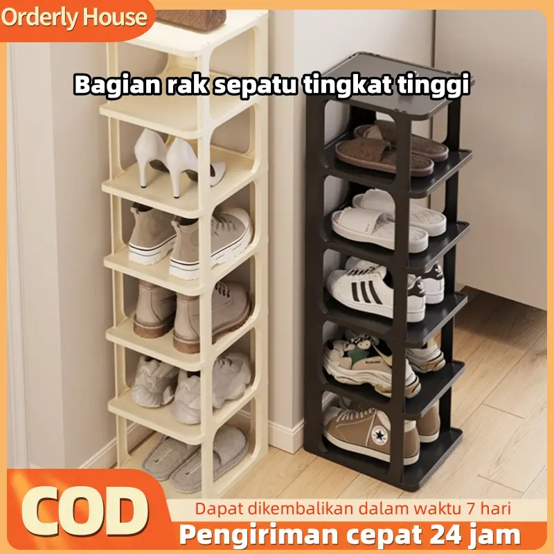 [COD 24h shipping] 8/9/10 lantai rak sepatu plastik ini memiliki beberapa lapis dan kedap udara kamar asrama di kamar tidur asrama yang sederhana menghemat ruang yang tahan lama, memiliki daya tahan berat yang sederhana dan mudah dibersihkan Footlocker