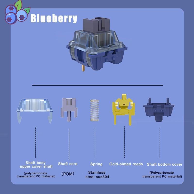 AJAZZ x Huano Blueberry Switch Dice Fruit 5-Pin Mechanical Keyboard 1