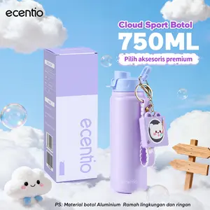 【PO 25 Feb】【exclusive】【GRATIS HADIAH】 ecentio Botol Aluminium Sport 750ml Ringan & Cepat Dingin Sempurna untuk Olahraga