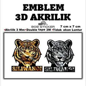 Ekslusif Emblem Akrilik Maung Bodas / Maung KDM / Kang Dedi Mulyadi / Bapa aing / Maung Siliwangi / emblem motor