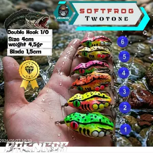 Umpan Casting Kodok Beragam Model Two Tone – Soft Frog & Propeller Lure Anti Nyangkut untuk Gabus/Toman