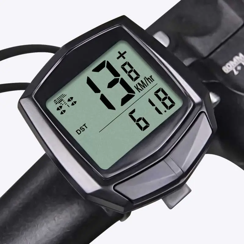 Meter kelajuan digital berwayar kalis air untuk basikal, 1 keping, meter kelajuan, odometer, kaunter kelajuan, Jadual kod, aksesori berbasikal