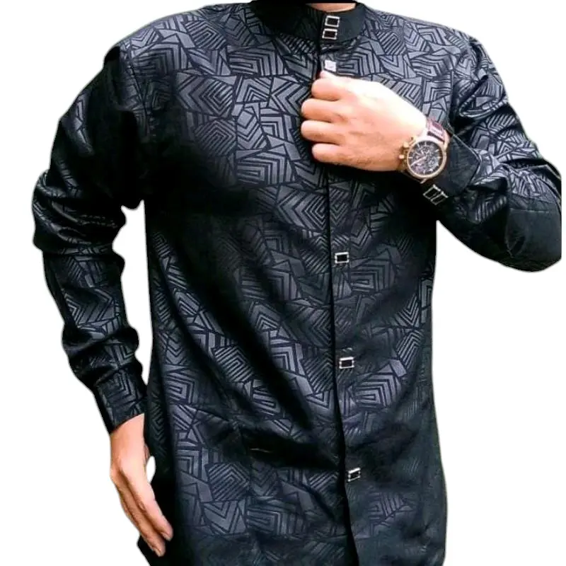 kemko  terbaru 2024      Katun Embos Lembut Nyaman Poliester Baju Muslim High Simple cowok premium Slimfit Tebal  Motif Keren Formal  Kurta Koko Panjang Sultan Pria Dewasa 0