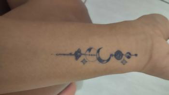 Product Review of tato temporer premium tatto kecil semi permanen tattoo fruit ink aesthetic planet Temporary from A**n 0