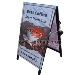standing banner besi / stand banner / frame spanduk / papan iklan Hitam