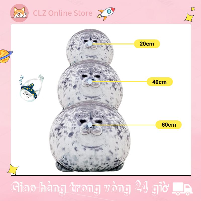  CLZ Tiktok phổ biến Thú Nhồi Bông Hình Hải Cẩu 30cm 40cm 60cm Mềm Mại Đáng Yêu 