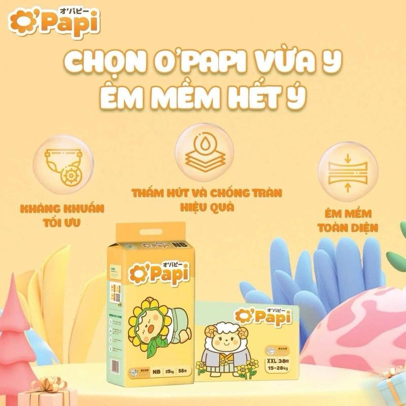 Combo 2 bịch Bỉm Opapi Mềm mỏng thấm hút