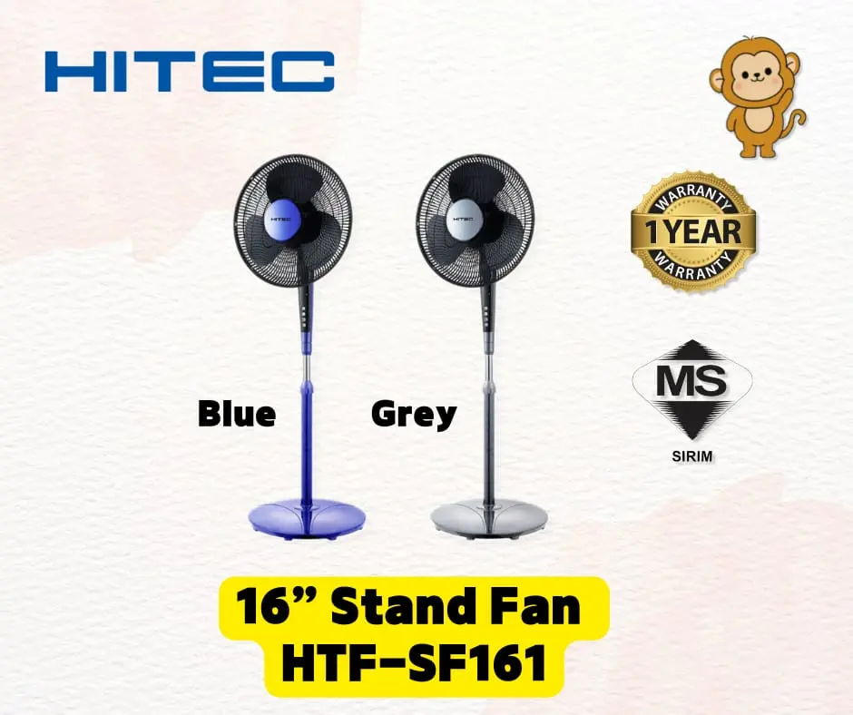 HITEC 16" 3 Blade 3 Speed Stand Fan HTF-SF161