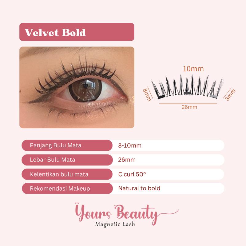 VELVET BOLD Bulu Mata Magnetic Premium [Tanpa Lem] - Yours Beauty Eyelashes Bulumata 0