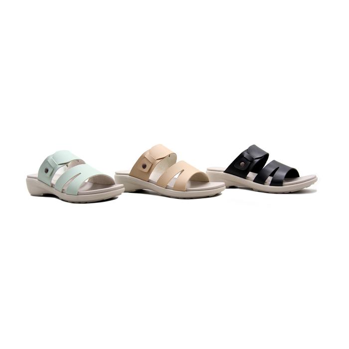 Gambar [ ORIGINAL ] YONGKI KOMALADI SANDAL WANITA OL-IVN6555-21 Hitam Hitam Flat dari Yongki Komaladi Kota Administrasi Jakarta Pusat Tokopedia