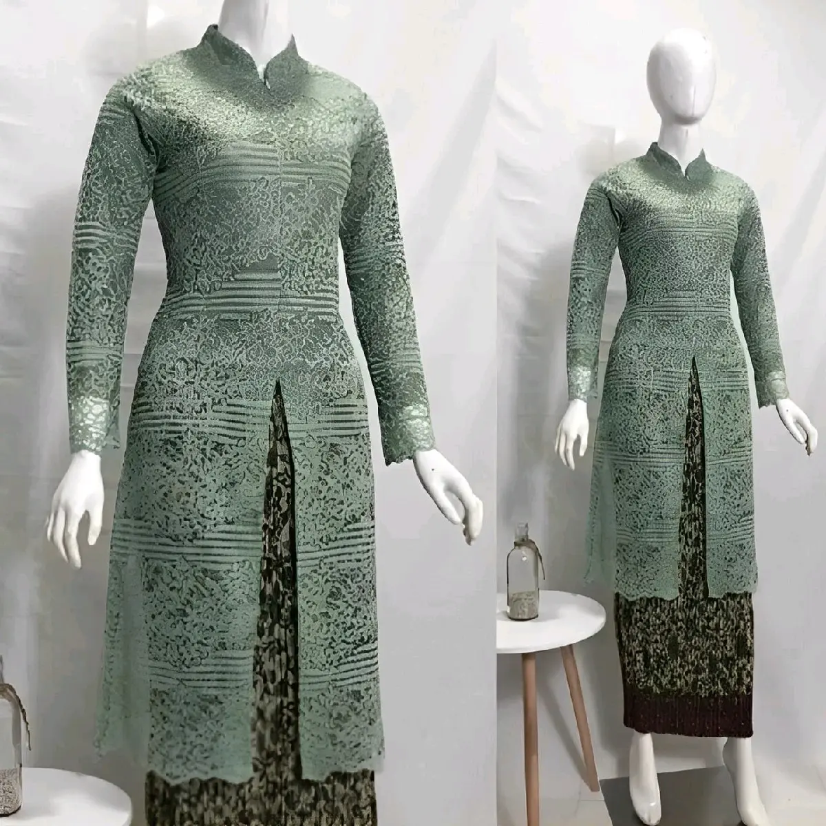 Kebaya Tunik Brokat Modern Atasan Kebaya Jumbo Ld 130 Baju Kondangan Brukat Malika Busui Panjang