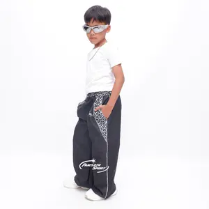 Pancloth Sport Y2K BAGGY PANTS Motif Leopard Anak / Celana List Reflective Anak