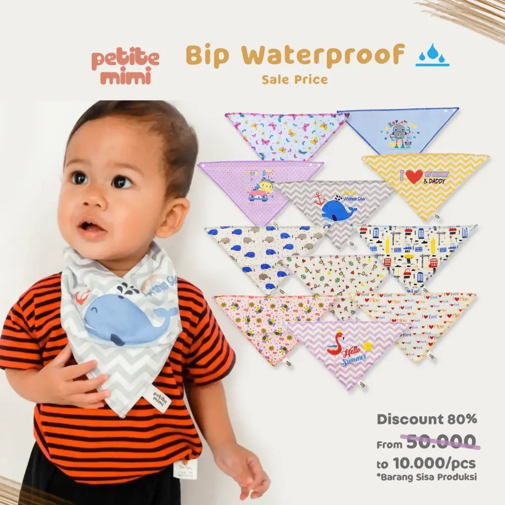 Petite Mimi Bib Sleber Motif - Celemek Bayi - Bibs Random Khusus Gift