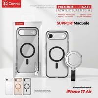 Gambar Kompatibel Untuk iPhone 17 Air – COPPER Slim PC Hardcase + Metal Ring Stand - Black, Case Only dari Copper Official Balikpapan Kota Balikpapan 4 Tokopedia