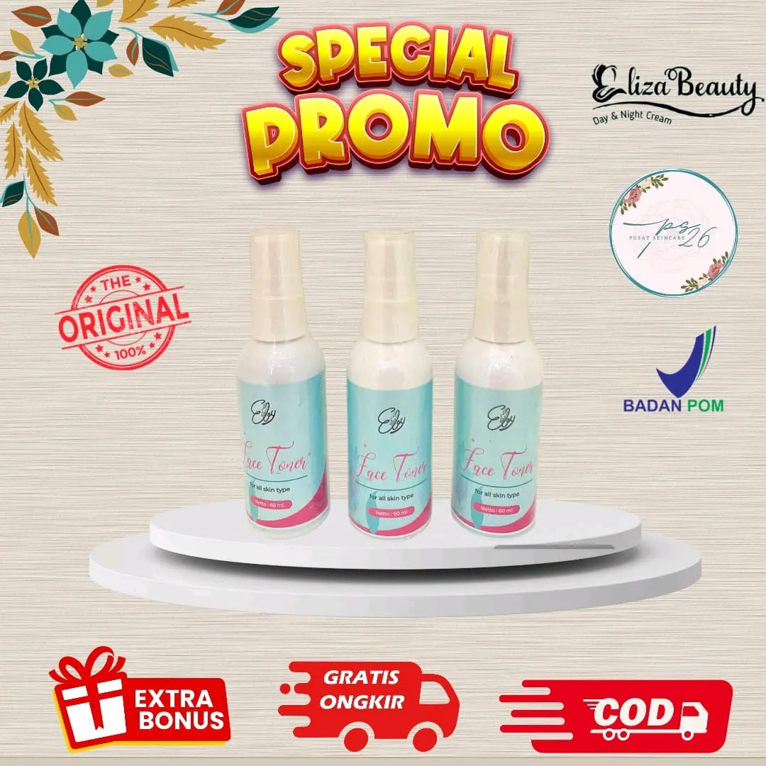 ELIZA BEAUTY - TONER Wajah Berjerawat MENGANGKAT Kotoran Penyegar BY EBY ELIZA BEAUTY ORIGINAL BPOM PAKET HEMAT ISI 3 PCS TONER  (BISA COD )