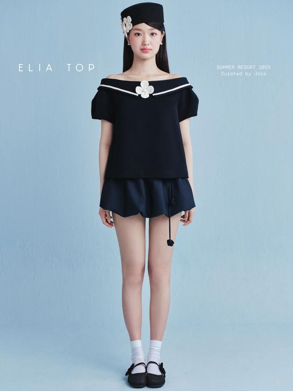 JOIE DES ROSES - Chân váy bí phối dây hoa WAVE SKIRT