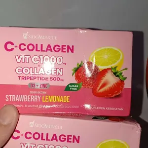 C+Collagen 2 Box Isi 12 Sachet - Minuman Collagen Tripeptide 500mg + Vit C 1000mg untuk Kesehatan Kulit dan Imunitas