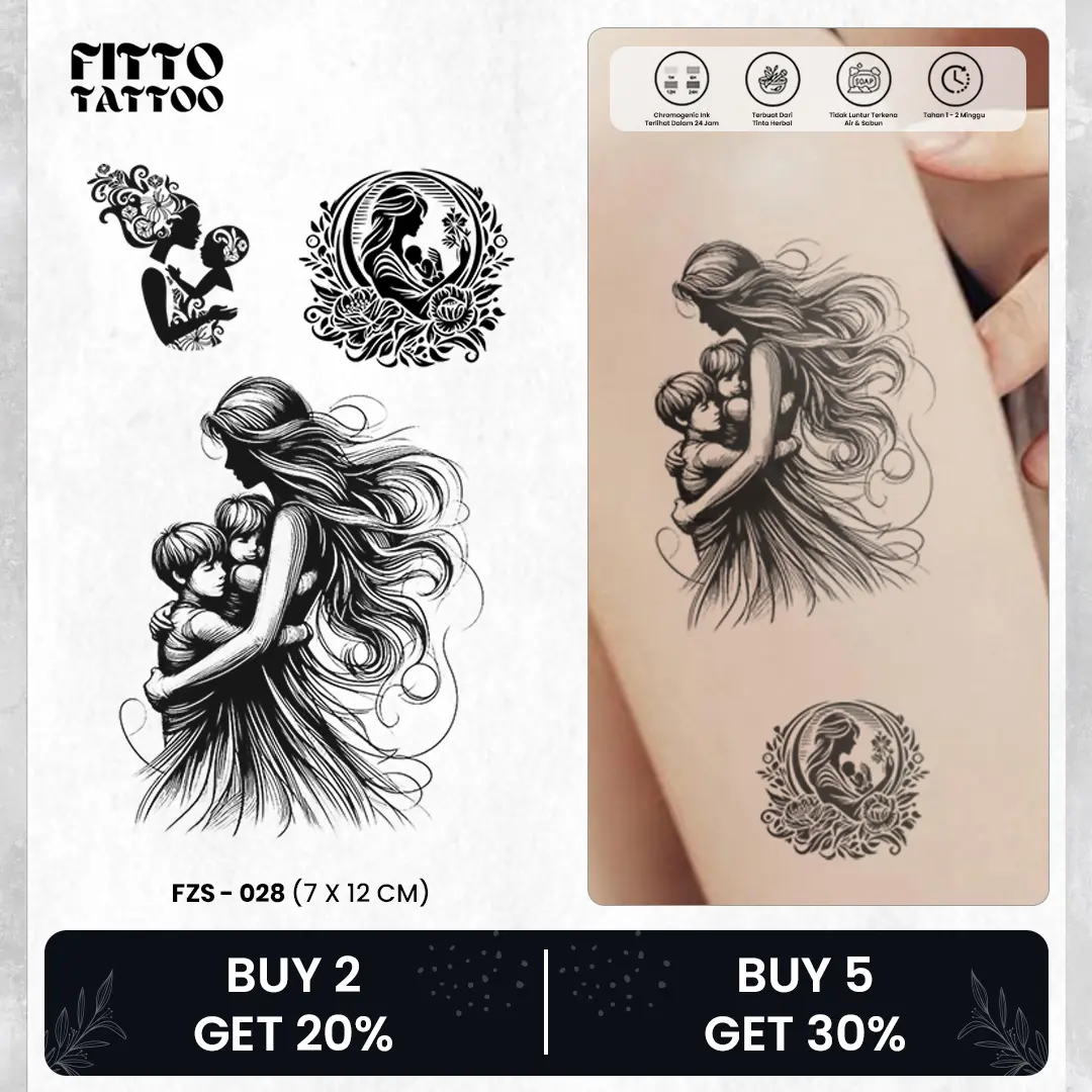 tato temporer premium tattoo fruit ink semi permanen tatto Temporary Tatoo Ayah dan anak Ibu fittotatto