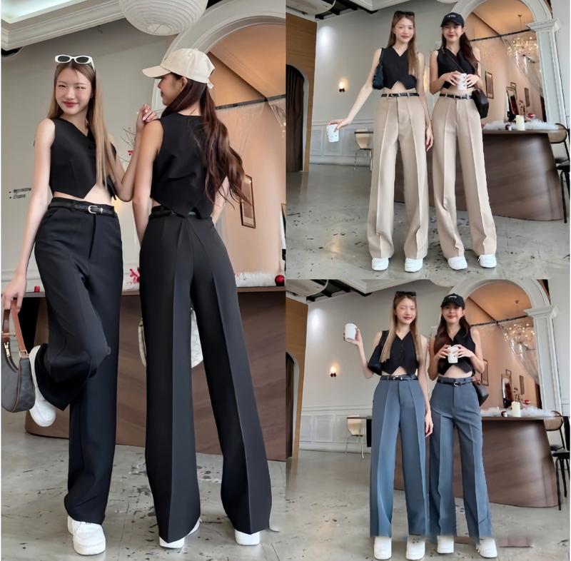 ( DEAL MỞ BÁN - TẶNG KÈM ĐAI TRÊN LIVE) Vải Gold Nhật L1 Quần ống đứng Bigsizecho nàng 1m7 vải tây basic lưng cao dáng dài.