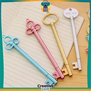 Pena Pulpen Bolpoin Gel Karakter Lucu Souvenir / Pulpen Gel Bentuk Kunci Rumah Pen Karakter Alat Tulis Stationary / Pena Kunci Classic Creative Cove A64